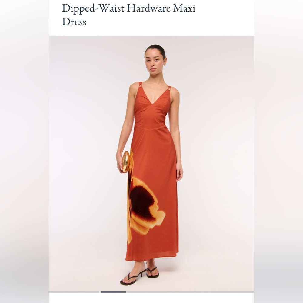 Abercrombie & Fitch Rust Floral Maxi Dress